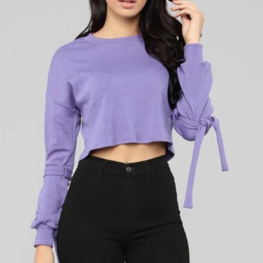 Fashion Nova knit dealing with you crop sweater 💜